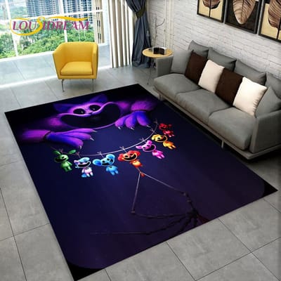 Schattige S-Glimlachende C-Diertjes Katnap Craftycorn Cartoon Tapijt Vloerkleed voor Slaapkamer Woonkamer Huis Sofa Decoratie, Kinderdecor Vloermat 80*120cm