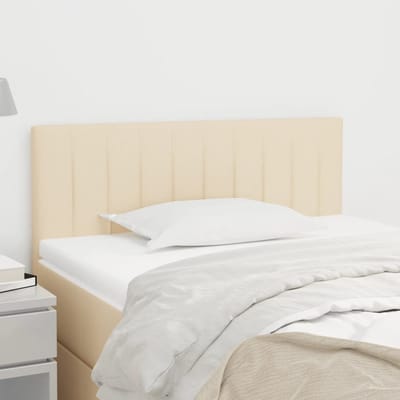 vidaXL - Hoofdbord - 90x5x78/88 - cm - stof - crèmekleurig