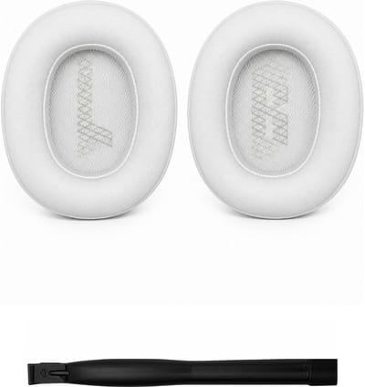 Set Oorkussens voor JBL Koptelefoon - Live 660NC Oorkussen - E65BT - Kunstleer met Traagschuim - Wit