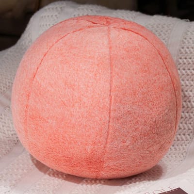Nordische stijl bolvormig sierkussen ins wind bal pop huisdecoratie pluche bank woonkamer kussen foto rekwisieten 40cm/1.2kg koraal