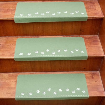 Trapmatten Zelfklevend - Antislip Treden - Veilig Lopen - Waterdicht Geluidsdempend - 55 x 22 cm - Groen
