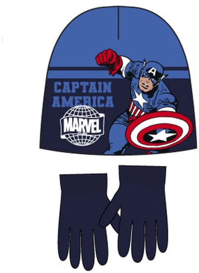 Avengers Captain America kinderpet + handschoenset 52 cm