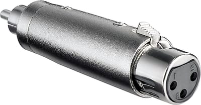 Powteq - Professionele XLR adapter - XLR female naar RCA/Tulp male - Mono - XLR 3 pins - Metalen behuizing