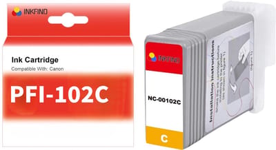INKFIND PFI-102 Cyaan Inktcartridge compatibel met Canon PFI-102 - 1-pack Cyaan*1