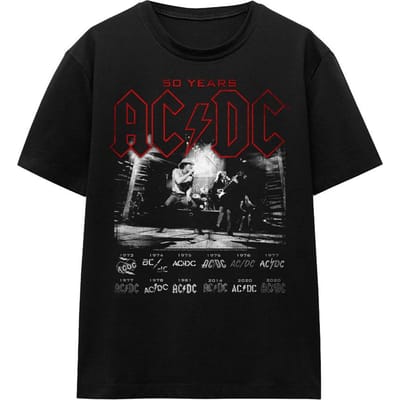 AC/DC Unisex Logo Stack T-shirt voor volwassenen (Zwart)