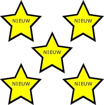 5 Whiteboard Magneten Ster 'Nieuw' - 5 cm
