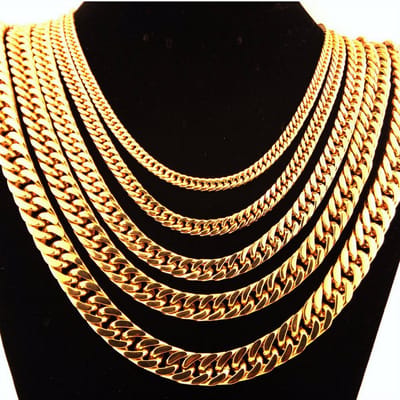 ICYBOY Massieve Klassieke Gouden Heren Ketting - verguld - Lengte 60 cm - Dikte 10 mm - Lobster Iced Out Cuban Chain