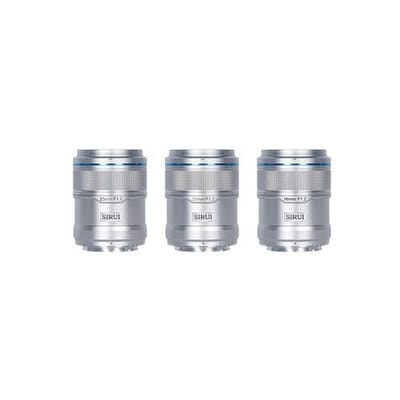 Sirui Sniper 23mm, 33mm + 56mm f/1.2 metalen kit  zilver Sony E-bevestiging