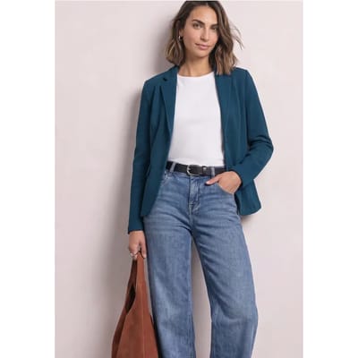 Eenvoudige blazer met structuur