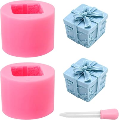 Set van 2 Herbruikbare Silicone Kaarsen Mallen met Dripper voor DIY Cadeaus, Kaarsen Gieten en Chocolade Maken, Perfect voor Feestdagen en Verjaardagen