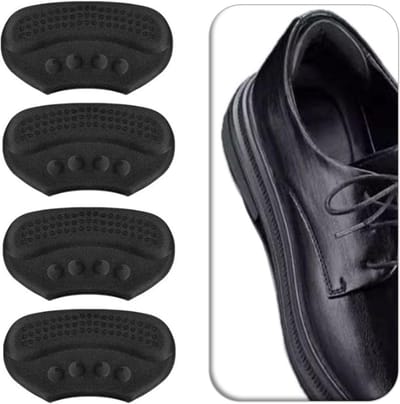 4 stuks anti-slip hielgrepen, hielvoeringen en vullers voor losse schoenen, hielkussentjes, hielkussens om uitglijden, wrijven en blaren voor vrouwen te voorkomen (zwart)