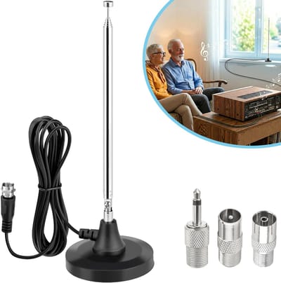 Magnetische Voet Fm-Radio Telescopische Antenne - FM-Antenne - Telescopische FM-Radioantenne - Magnetische Voet Met 3 Meter Kabel