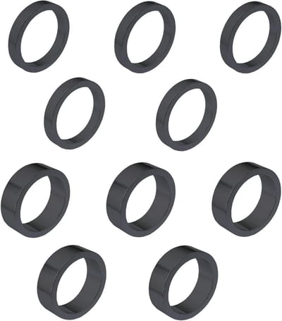 10-way aluminium legering hoofdafdichting voor mountainbikes, vervangend onderdeel, 25.4 mm, zwart, duurzaam en lichtgewicht