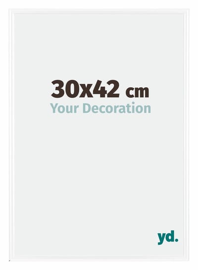 Your Decoration - Fotolijst 30x42 cm - Kunststof - Wit Hoogglans - Bordeaux