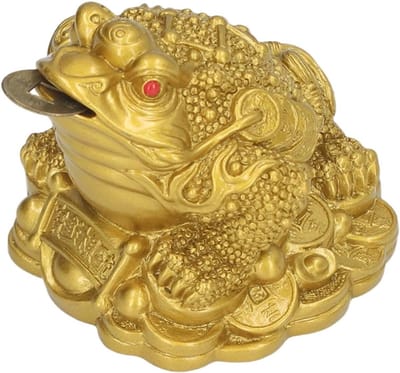 Geluks Toad met Drie Poten, Feng Shui Geld Kikker voor Rijkdom en Geluk, 6 x 6 x 5 mm