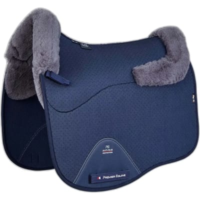 Premier Equine Cc Air-tech Shockproof Merino Wool Dressage Zadeldekje Blauw Full
