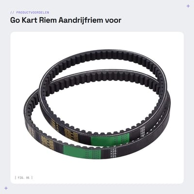 Dailygoods- Aandrijfriem Rubber - Geschikt voor Hammerhead 80T / TrailMaster Mid XRX - Hittebestendig - Duurzaam - Afmetingen 22 x 1 x 1,9 cm - Perfecte Vervanging - Kartsriem