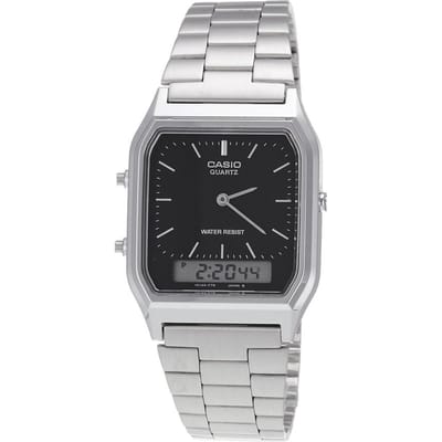 Casio CASIO Collection AQ-230A-1DMQYES Horloge - Staal - Zilverkleurig - Ø 34 mm