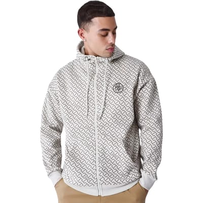 Geprinte monochromatische hoodie met rits Project X Paris