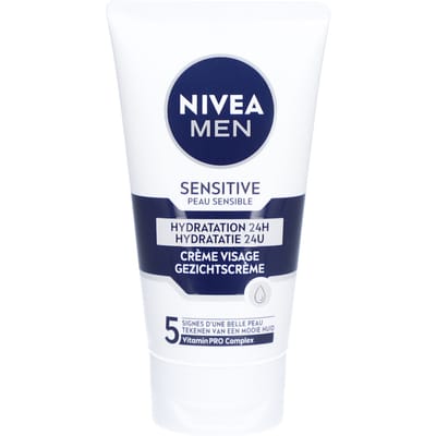NIVEA MEN Sensitive Dagcrème Gezicht - 24H Hydratatie - Moisturizer - Gezichtscrème - 75 ml