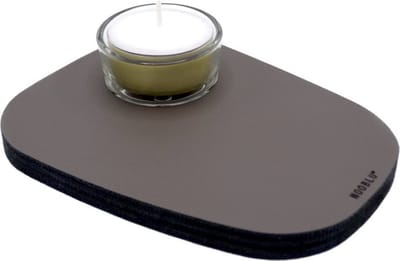 NOOBLU PEBL waxinelichthouder - Lead grey
