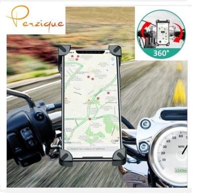 Perzique Smartphone Houder Fiets | Stevige Bevestiging | 4 tot 6.7 inch | Mobiele Telefoonhouder | Stuur | Universeel | Fietshouder | GSM| Fiets standaard | Kinderwagen| Mountainbike | iPhone 12 Pro Max / S20 / S21 / Plus / Max / Ultra / Pro ZWART