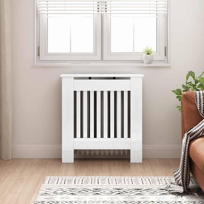 Radiatorbekleding - Verwarmingsafdekking - Woonkamer Decoratie - Veiligheid voor kinderen - 78 cm breed - Glanzend Wit