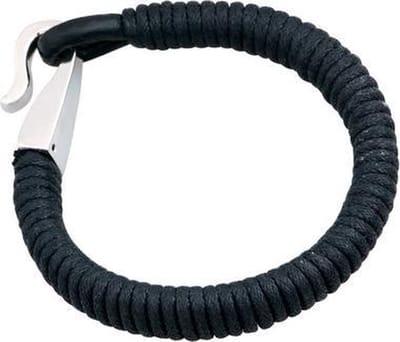 Behave - Armband leer met koord - Donkerbruin heren - Casual stijl