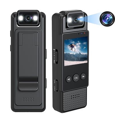 Mini Bodycam - Actioncam - HD Video Recorder - WiFi - Nachtzicht - 32GB Geheugenkaart - Zwart