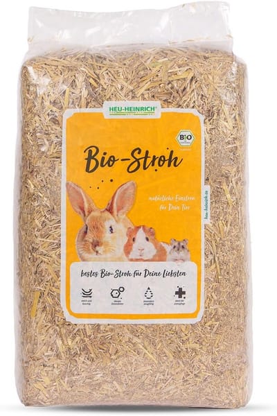 Biologisch Stro - Natuurstro Bodembedekking - Dierenverblijf Inrichten - Zonder Pesticiden - 4 kg - Natuurlijk