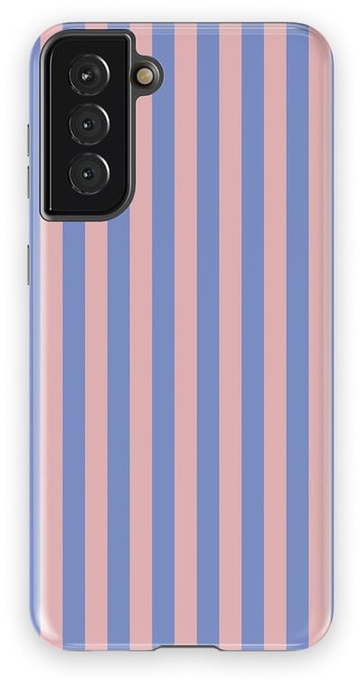 DripCase Gestreept Hoesje Samsung Galaxy S21 Plus | Backcover met Mag | Stripes Motief | Trendy Case Samsung Galaxy S21 Plus met Strepen Milkshake