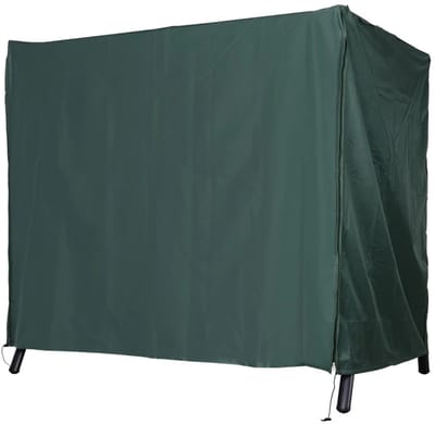 Hollywood Schommelhoes - Beschermhoes voor 3-zits Tuinschommel - Waterafstotend, Winterbestendig, Stofvrij & UV-bestendig- voor Schommelbank, Tuinstoelen - Tuin, Terras, Balkon - 177 x 114 x 152 cm - Donkergroen