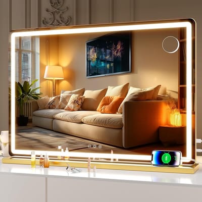 Verlichte Cosmeticaspiegel met Touchscreen en Dimbare Modi - 80 x 50 cm