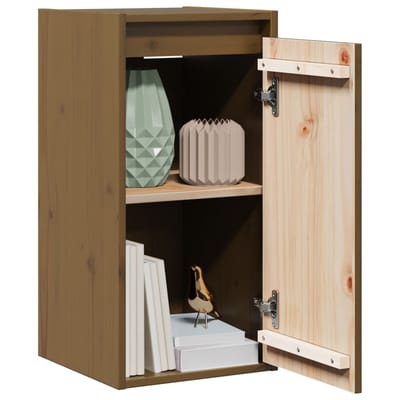 vidaXL - Wandkast - 30x30x60 - cm - massief - grenenhout - honingbruin