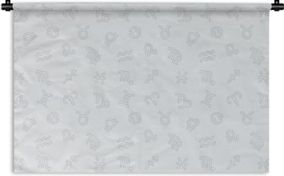 Wandkleed - Wanddoek - Sterrenbeeld - Astrologie - Design - 90x60 cm - Wandtapijt