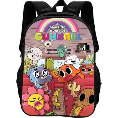 De Geweldige Wereld van Gumball Rugzak Lichtgewicht Cartoon Anime Bedrukt Student Jongens en Meisjes Nieuwe Rugzak