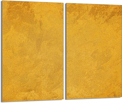 TMK ArtDeko - Beschermplaat voor Kookplaat - Gouden Kleur - 30x52 cm - Gehard Glas