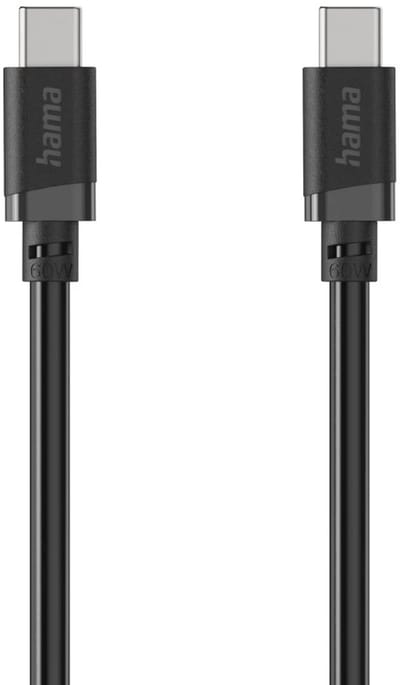 Hama 00201806 USB-laadkabel USB 2.0 USB-C stekker 1 m Zwart