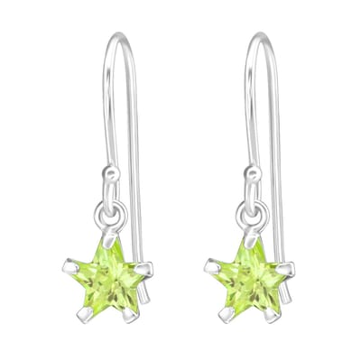 Montebello Oorbellen Begum Star - 925 Zilver E-Coating - ∅6mm - 17mm