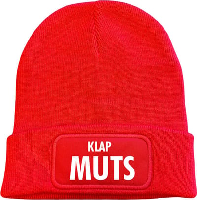 Schaatsmuts rood - Klapmuts - soBAD. | Wintersport | Après ski outfit Warme Muts voor Volwassenen | Heren en Dames Beanie | Schaatsen | Wintermuts