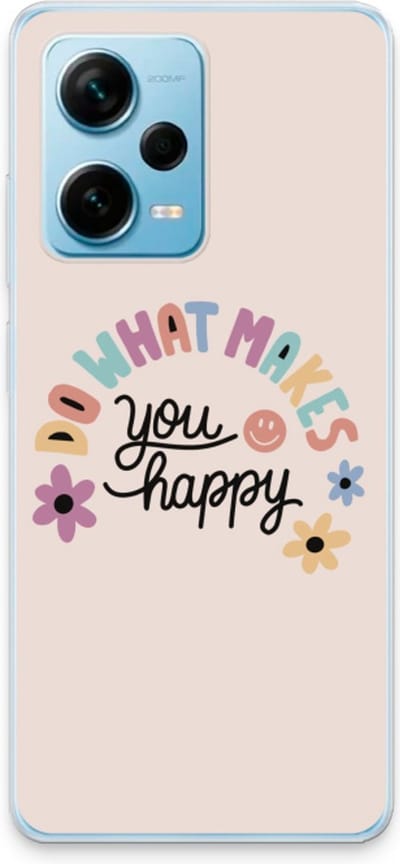 Case Company® - Hoesje geschikt voor Xiaomi Redmi Note 12 Pro Plus hoesje - Happy days - Soft Cover Telefoonhoesje - Bescherming aan alle Kanten en Schermrand