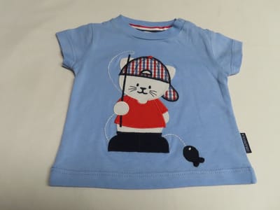 T shirt - Korte mouwen - Bleek blauw - 1 maand 56