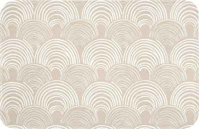 WC mat 60x40 cm - Antislip - Golven - Structuur - Beige - Toiletmat - Vloermat - Douchemat - Toilet tapijt - Toiletmatten