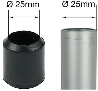 Rubberen Einddoppen Stopper voor Meubelpoten Diverse Maten