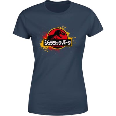 Jurassic Park Women's T-Shirt - Navy - XS