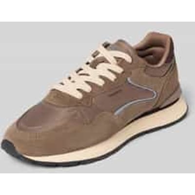Sneakers van leermix met logodetail model 'City'