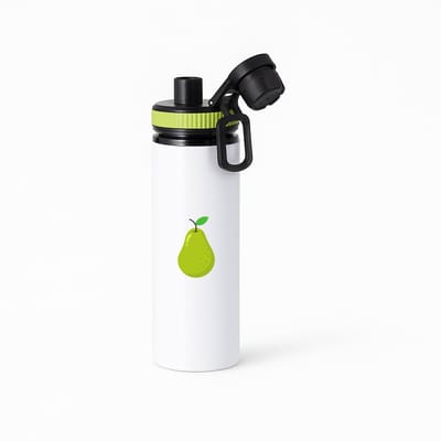Hacebo® - Peren waterfles met draaidop groen - Fruitschaal - fruit liefhebbers - Peer - vrucht - gezond eten - water fles - 850ML