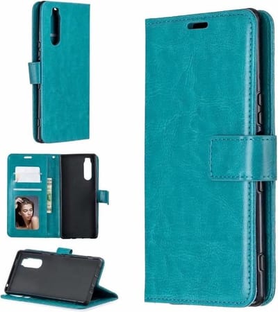 Bookcase Geschikt voor: Sony Xperia 5 III - Turquoise - portemonee hoesje