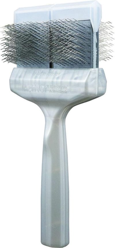 ActiVet Zilver Coat Grabber Dubbel/Groot | Plukborstel