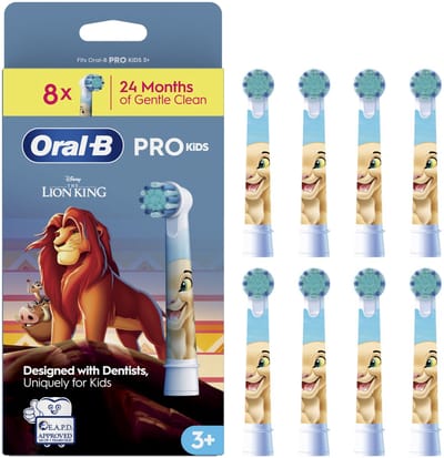 Oral-B PRO Kids Opzetborstels - Met Disney De Leeuwenkoning - Voor Leeftijd 3+ - 8 stuks